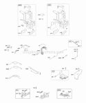 Controls Flywheel Brake Governor Spring Ignition Diagram and Parts List for 125607-0148-B1  Briggs and Stratton Engine